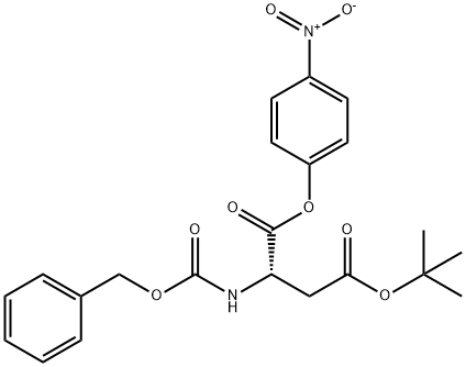 N-[(ベンジルオキシ)カルボニル]-L-アスパラギン酸4-tert-ブチル1-(4-ニトロフェニル) 化学構造式