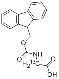 グリシン-N-FMOC(2-13C) 化学構造式