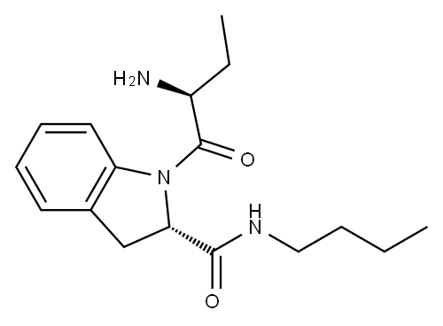 (2S)-[1-[(2S)-2-AMINO-1-OXOBUTYL]-N-BUTYL]-2,3-DIHYDRO-1H-INDOLE-2-CARBOXAMIDE OXALATE Structure
