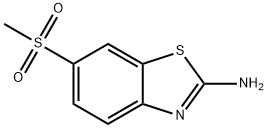 2-氨基-6-甲砜基苯并噻唑, 17557-67-4, 结构式
