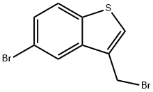 5-ブロモ-3-(ブロモメチル)ベンゾ[B]チオフェン 化学構造式