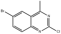 6-ブロモ-2-クロロ-4-メチルキナゾリン 化学構造式