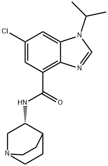 (R)-N-1-AZABICYCLO[2.2.2]OCT-3-YL-6-CHLORO-1-(1-METHYLETHYL)-1H-BENZIMIDAZOLE-4-CARBOXAMIDE DIHYDROCHLORIDE