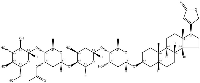 毛花洋地黄苷A,17575-20-1,结构式