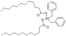 ビス[(1-オキソドデシル)オキシ]ビス(フェニルメチル)スタンナン 化学構造式