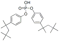 二[P-(1,1,3,3-四甲基丁基)苯基]磷酸氢酯 结构式