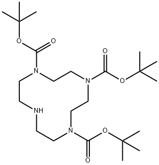 1,4,7-三叔丁氧羰基-1,4,7,10-四氮杂环十二烷, 175854-39-4, 结构式