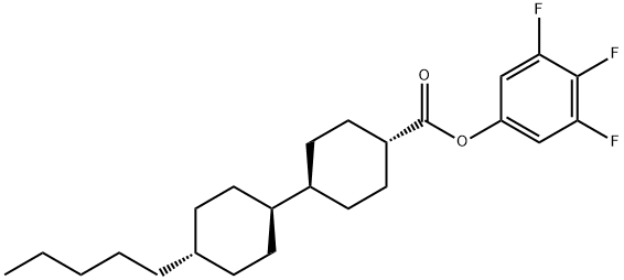 戊基双环己基苯甲酸对3,4,5-三氟苯酚酯 结构式