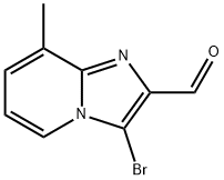 3-溴-8-甲基咪唑并[1,2-A]吡啶-2-甲醛 结构式