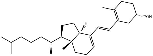 (3beta,6E)-9,10-secocholesta-5(10),6,8-trien-3-ol Struktur