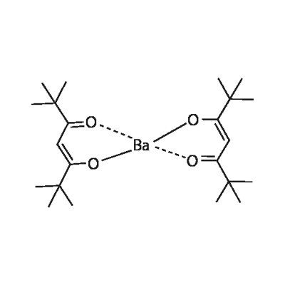 Barium bis(2,2,6,6-tetramethyl-3,5-heptanedionate) hydrate Struktur