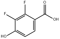 2,3-ジフルオロ-4-ヒドロキシ安息香酸 化学構造式
