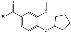 4-(cyclopentyloxy)-3-methoxybenzoic acid Struktur