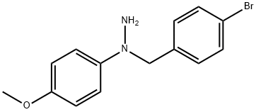 1-(4-溴苄基)-1-(4-甲氧基苯基)肼,176045-80-0,结构式