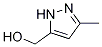 (3-メチル-1H-ピラゾール-5-イル)メタノール 化学構造式