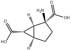 Bicyclo[3.1.0]hexane-2,6-dicarboxylic acid, 2-amino-, (1S,2S,5R,6S)- (9CI) Structure