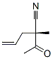 4-Pentenenitrile, 2-acetyl-2-methyl-, (R)- (9CI) 化学構造式