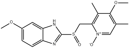 5-METHOXY-2-[((4-METHOXY-3,5-DIMETHYL-1-OXIDO-2-PYRIDINYL)METHYL)SULFINYL]-BENZIMIDAZOLE Struktur