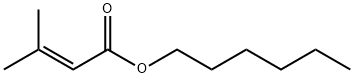 3-甲基-2-丁烯酸己酯,17627-41-7,结构式