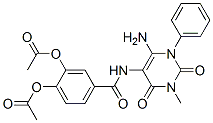 Benzamide,  3,4-bis(acetyloxy)-N-(6-amino-1,2,3,4-tetrahydro-3-methyl-2,4-dioxo-1-phenyl-5-pyrimidinyl)-|