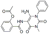 Benzamide,  2-(acetyloxy)-N-(6-amino-1,2,3,4-tetrahydro-3-methyl-2,4-dioxo-1-phenyl-5-pyrimidinyl)- 化学構造式