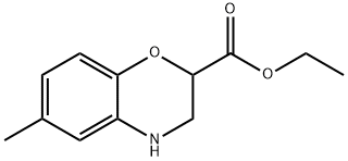 6-メチル-3,4-ジヒドロ-2H-1,4-ベンゾキサジン-2-カルボン酸エチル 化学構造式