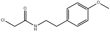 2-クロロ-N-[2-(4-メトキシフェニル)エチル]アセトアミド 化学構造式