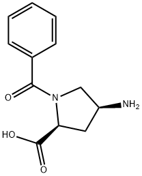 (2S,4S)-4-AMINO-1-BENZOYL-PYRROLIDINE-2-CARBOXYLIC ACID Struktur