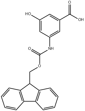 3-{[(9H-Fluoren-9-ylmethoxy)carbonyl]amino}-5-hydroxybenzoic acid, 176442-21-0, 结构式