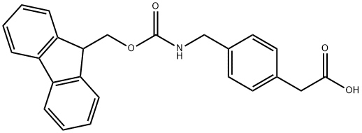 FMOC-4-AMINOMETHYL-PHENYLACETIC ACID Structure