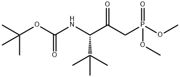 DIMETHYL ((3S)-4,4-DIMETHYL-3-(BOC-AMINO)-2-OXOPENTYL)-PHOSPHONATE, 176504-89-5, 结构式