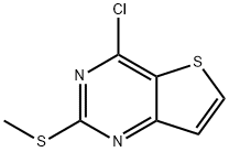 4-クロロ-2-(メチルチオ)チエノ[3,2-D]ピリミジン 化学構造式