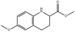 METHYL 6-METHOXY-1,2,3,4-TETRAHYDRO-QUINOLINE-2-CARBOXYLATE
 化学構造式