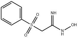 (ベンゼンスルホニル)アセトアミドオキシム 化学構造式