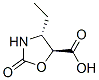 5-Oxazolidinecarboxylicacid,4-ethyl-2-oxo-,trans-(9CI) Struktur