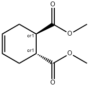 trans-4-シクロヘキセン-1,2-ジカルボン酸ジメチル 化学構造式