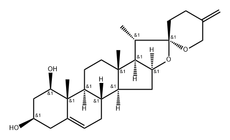新鲁斯可皂苷元,17676-33-4,结构式