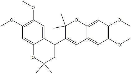 2,2,2',2'-Tetramethyl-6,6',7,7'-tetramethoxy-3',4'-dihydro-3,4'-bi[2H-1-benzopyran] Structure