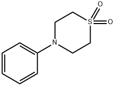 4-フェニルチオモルホリン1,1-ジオキシド 化学構造式