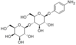 P-アミノフェニルΒ-D-ラクトピラノシド 化学構造式