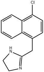 2-[(4-クロロ-1-ナフチル)メチル]-2-イミダゾリン 化学構造式