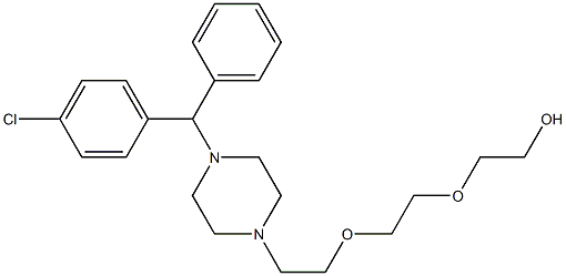 2-[2-[2-[4-(p-クロロ-α-フェニルベンジル)-1-ピペラジニル]エトキシ]エトキシ]エタノール 化学構造式