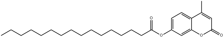 パルミチン酸4-メチル-2-オキソ-2H-1-ベンゾピラン-7-イル 化学構造式