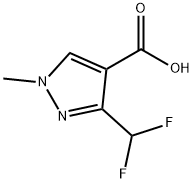 3-(ジフルオロメチル)-1-メチル-1H-ピラゾール-4-カルボン酸 化学構造式
