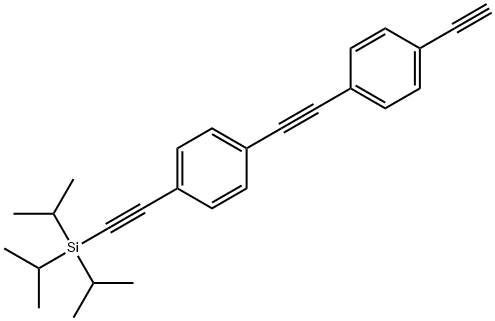 4-(4-(三异丙硅乙炔基)苯乙炔基)苯乙炔,176977-37-0,结构式