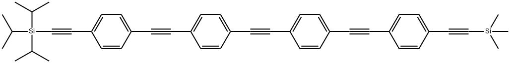 Triisopropyl((4-((4-((4-((4-((trimethylsilyl)ethynyl)phenyl)-ethynyl)phenyl)ethynyl)phenyl)ethyny Structure