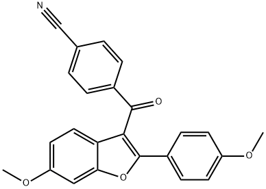 4-[[6-METHOXY-2-(4-METHOXYPHENYL)-3-BENZOFURANYL]CARBONYL]BENZONITRILE|[6-甲氧基-2-(4-甲氧基苯基)苯并[B]呋喃-3-基](4-氰基苯基)甲酮