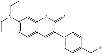 3-[4-(BROMOMETHYL)PHENYL]-7-(DIETHYLAMIN Struktur