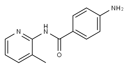 4-アミノ-N-(3-メチル-2-ピリジル)ベンズアミド 化学構造式