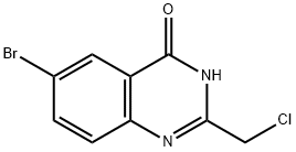 6-ブロモ-2-クロロメチル-1H-キナゾリン-4-オン 化学構造式